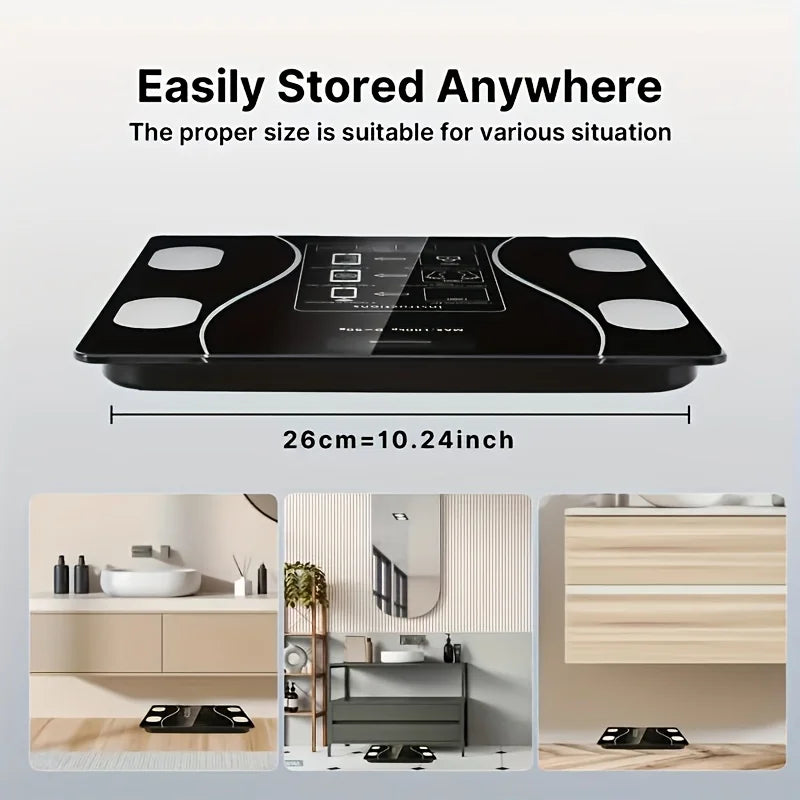 Smart Digital Body Scale – LED Display, 400lb Capacity
